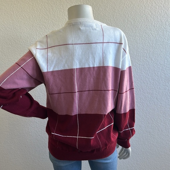 Vintage 70s 80s La Mode Golf Tennis Argyle Sweater Cashmerlon Size Large - Picture 4 of 7
